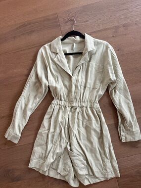 Long Sleeve Romper safari